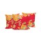 Edge Collections - 16-inch H x 16-inch W x 5-inch D - Red - Botanical Throw Pillow Set for Indoor and Outdoor Use - 3 Piece